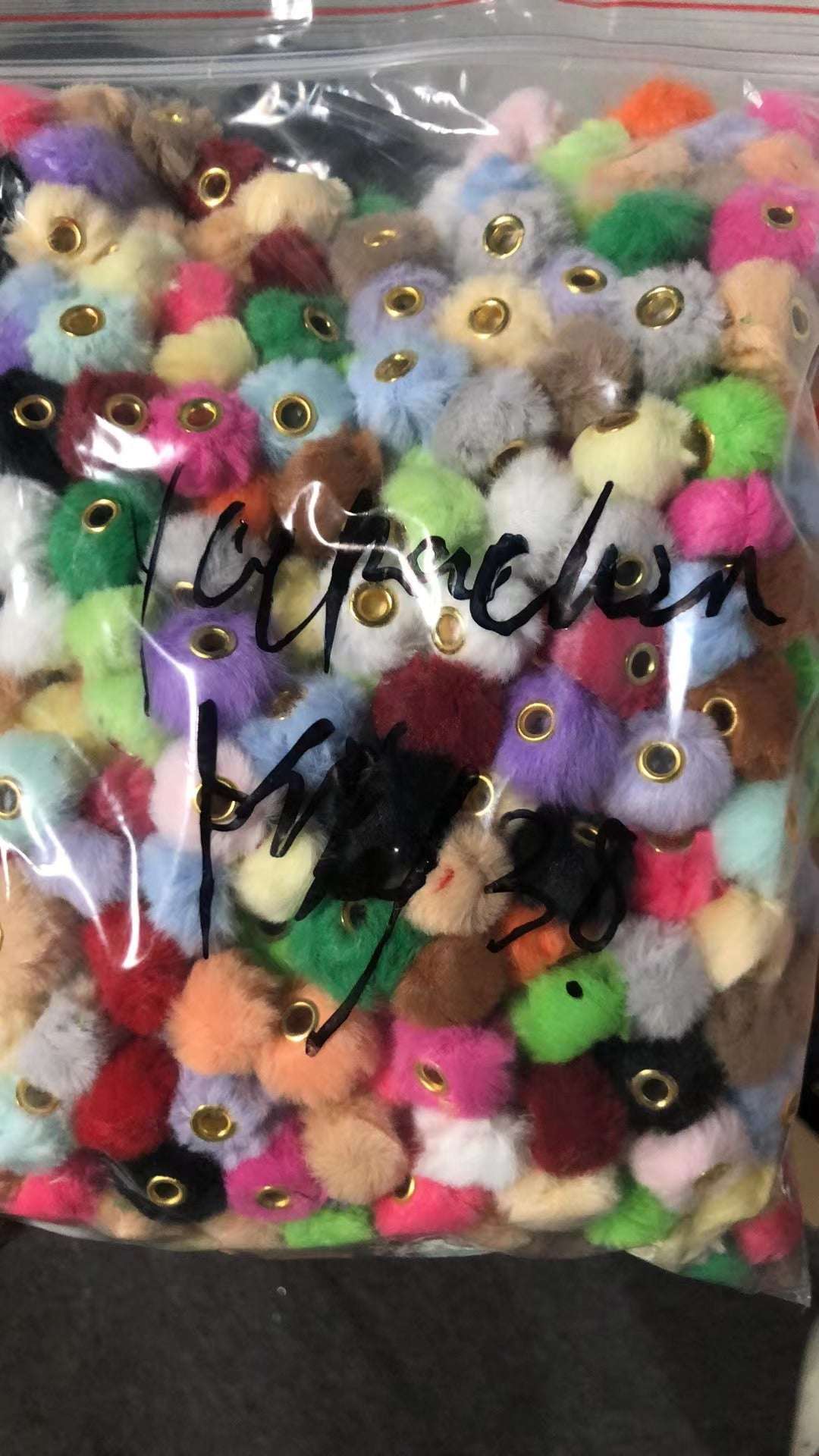1袋1000個モフモフロンデルビースカラフルdiy