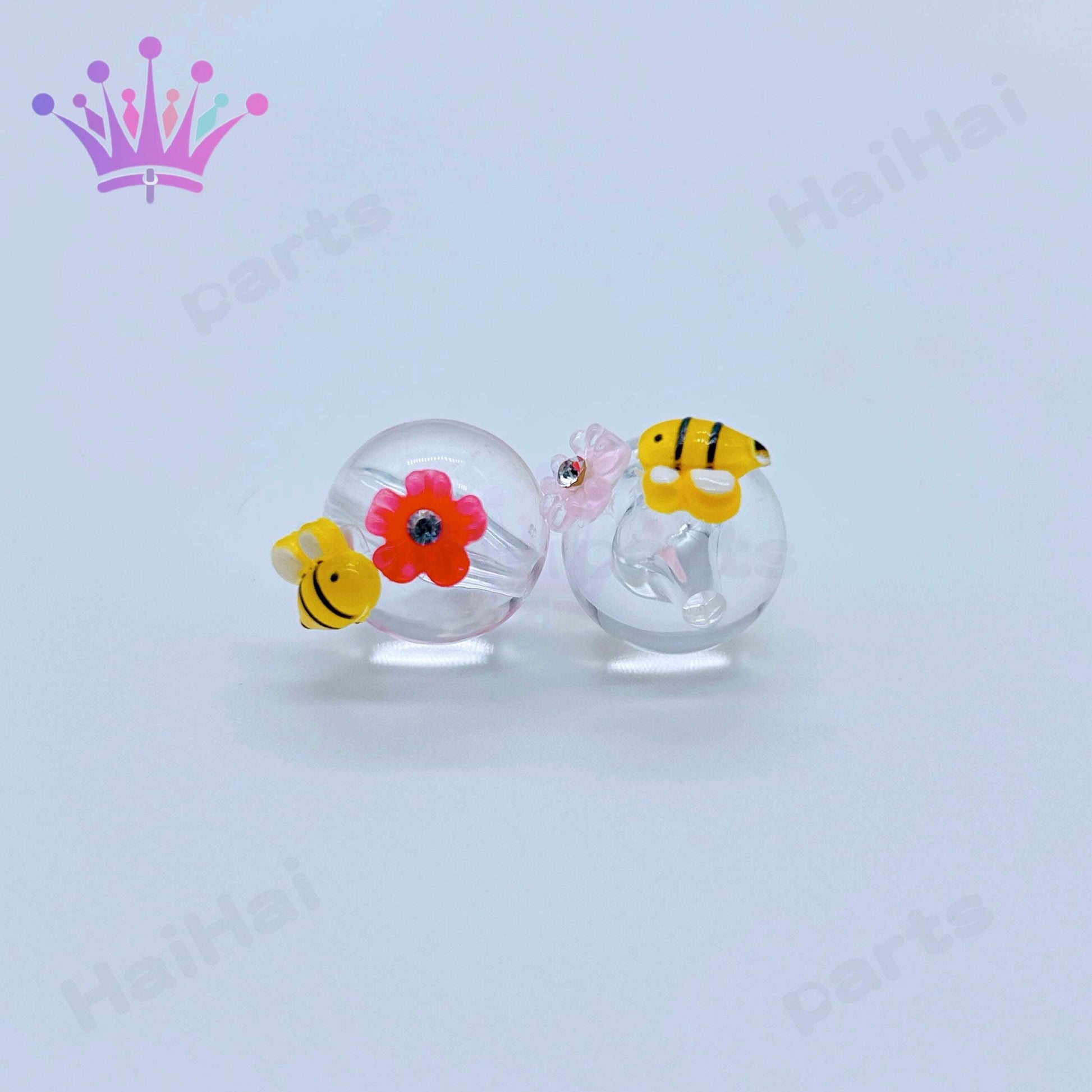 一袋10個社長の作品カラフルミツバチの花ビーズhaihaiparts工場