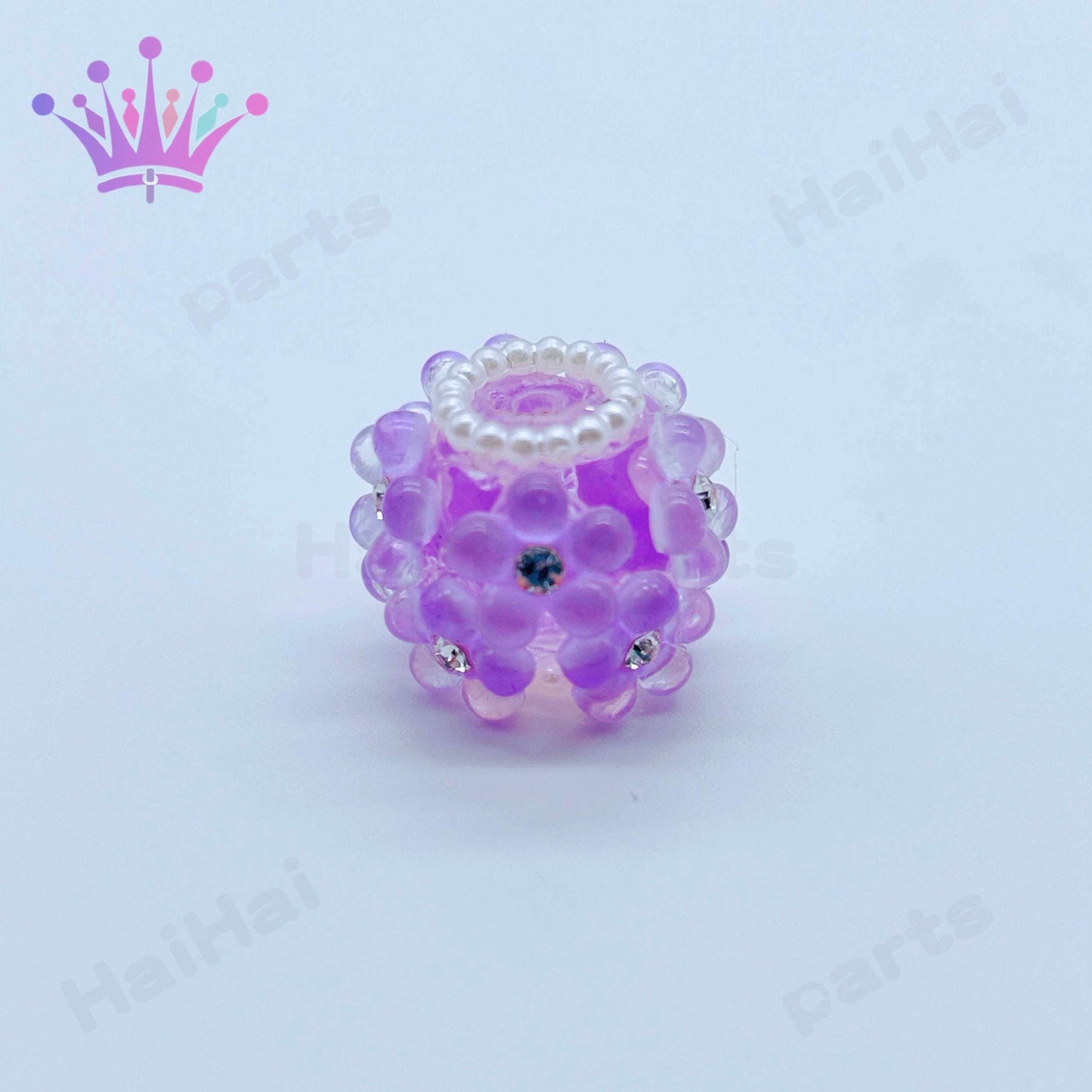 一袋10個社長の作品4色ダイヤつけるカラフル太い花ビーズDIYボールペン用ビーズhaihaiparts工場