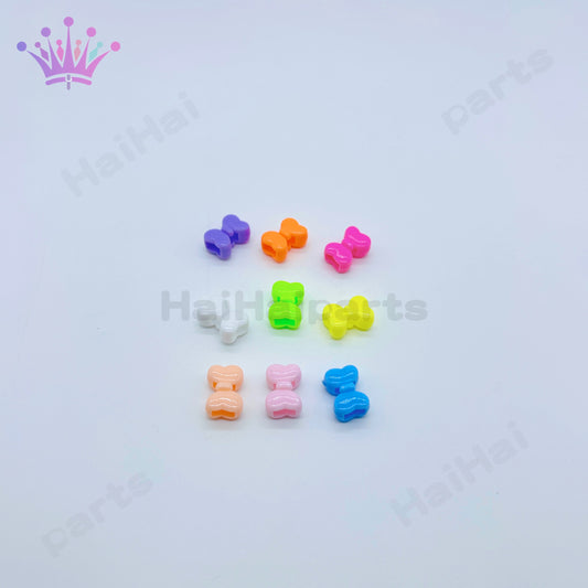 1袋50個ネオンカラーリボン／星ビーズhaihaiparts Big Sale/大セール