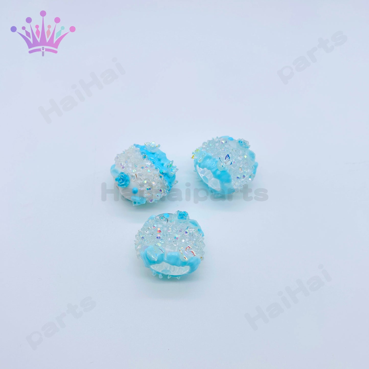 1袋3個在庫水色手绘/细真珠ビーズhaihaiparts Big Sale/大セール