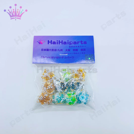 1袋10個四色ミックス色真珠重工ビーズhaihaiparts Big Sale/大セール