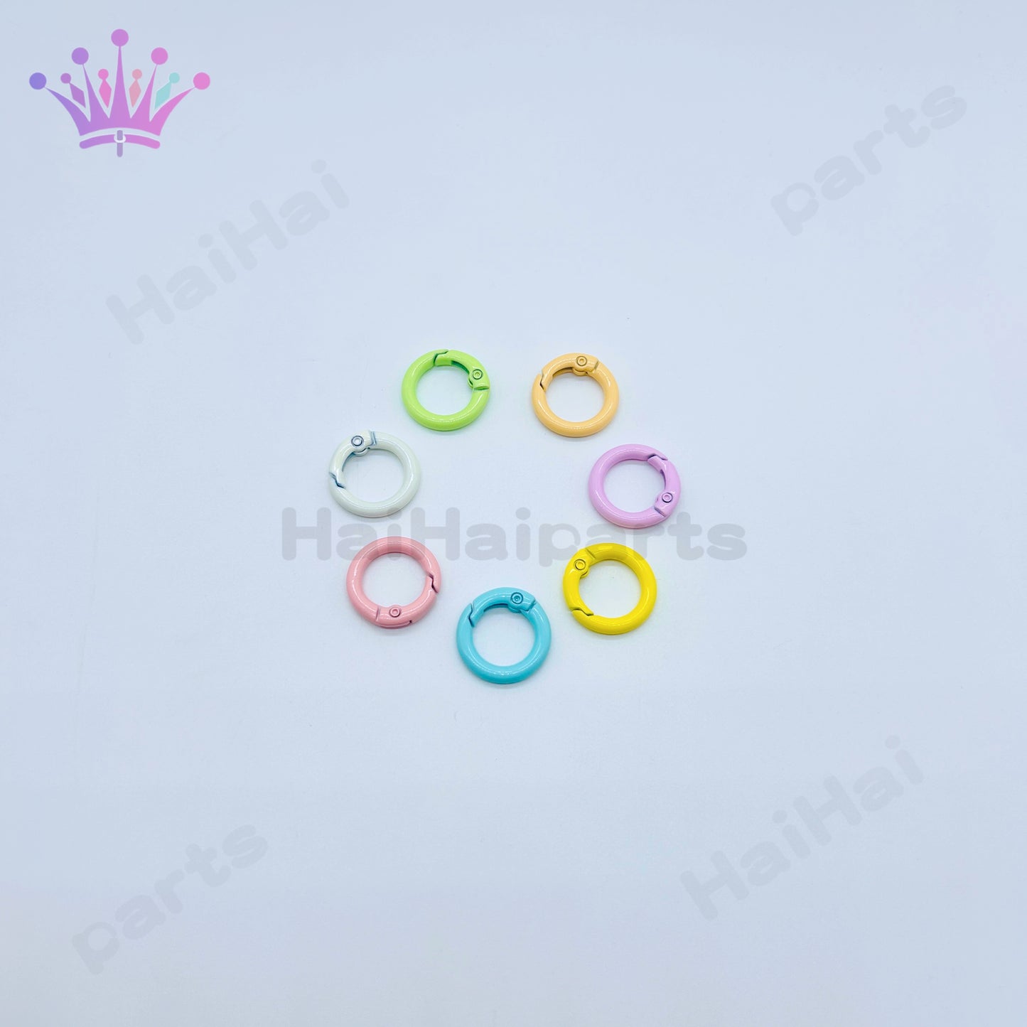 haihaiparts1袋50個在庫ミックスカラフル丸いカラビナ大セール