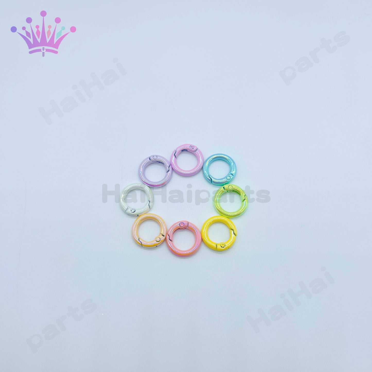 haihaiparts1袋50個在庫ミックスカラフル丸いカラビナ大セール